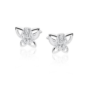 Cercei argint fluturasi cu pietre DiAmanti Z1552E-DIA (Argint 925‰ 1,2 g.)